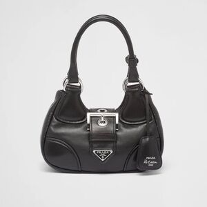 Black Prada Moon Padded Nappa-Leather Bag